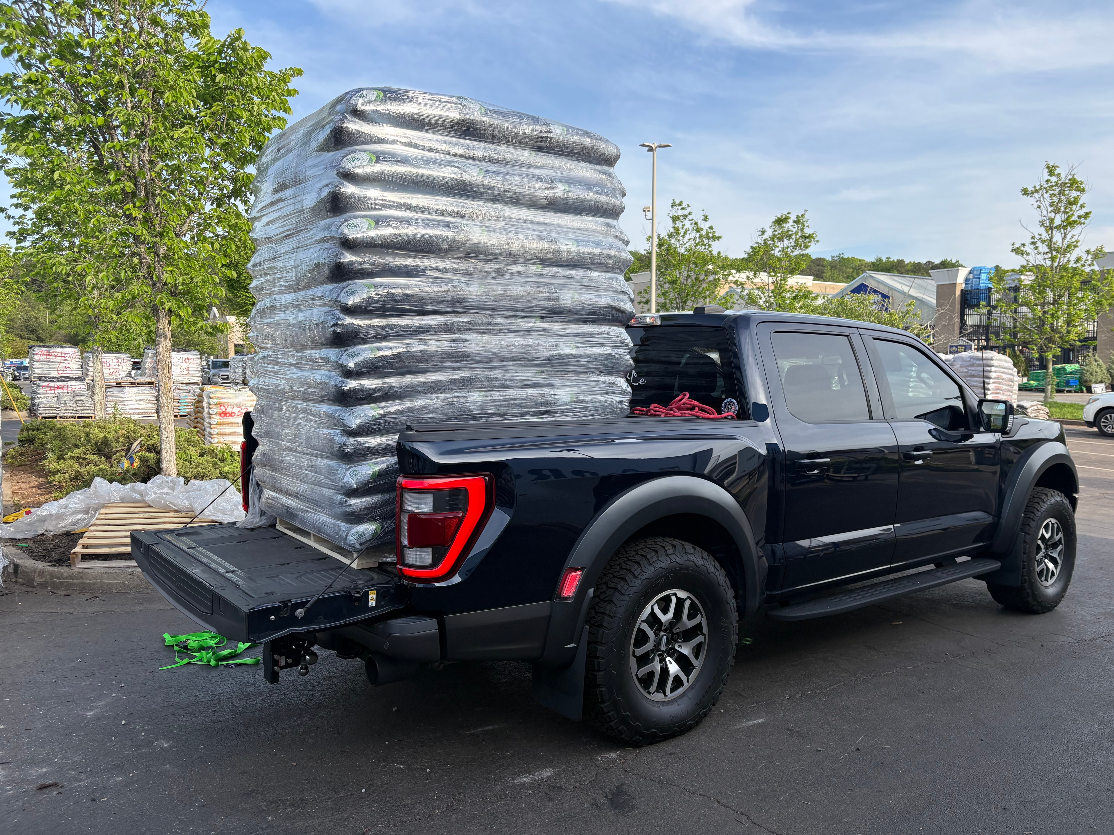After: Same load supported with Air Lift 1000 air springs